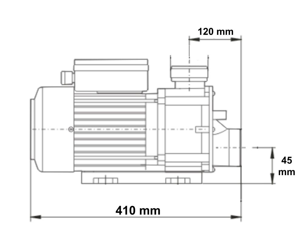 Pompa Per Idromassaggio LX LP200 - 2 HP (1,5 KW) - Pompa Massaggiante Standard Per Whirlpool